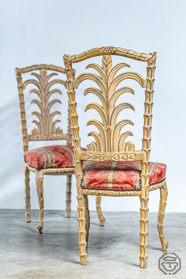 Rococo Palm Tree Chairs, Set of 2