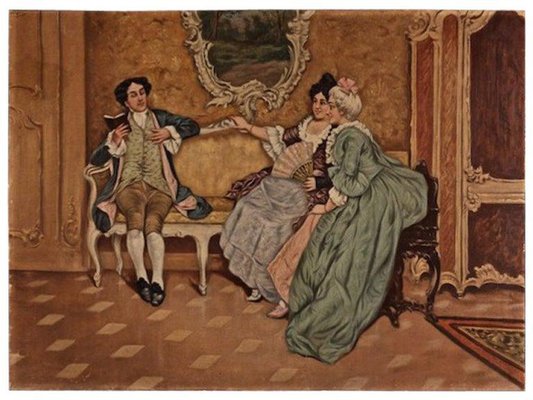 Rococo Scene, Oil on Canvas, 1900-FLW-1401838