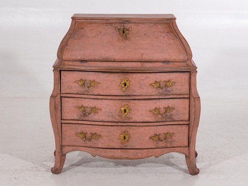 Rococo Secretaire in Original Paint and Hardware, 1710