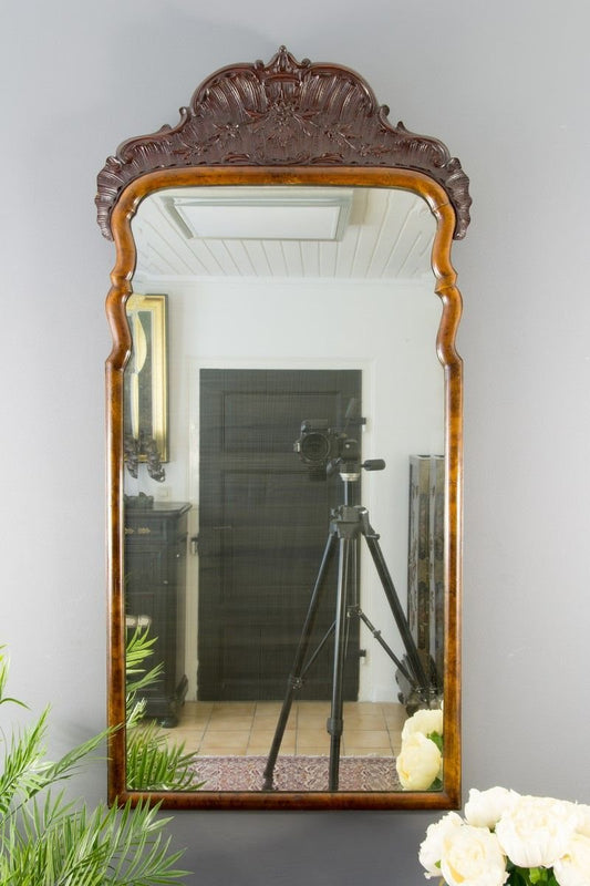 Rococo Style Carved Wooden Mirror, 1930s