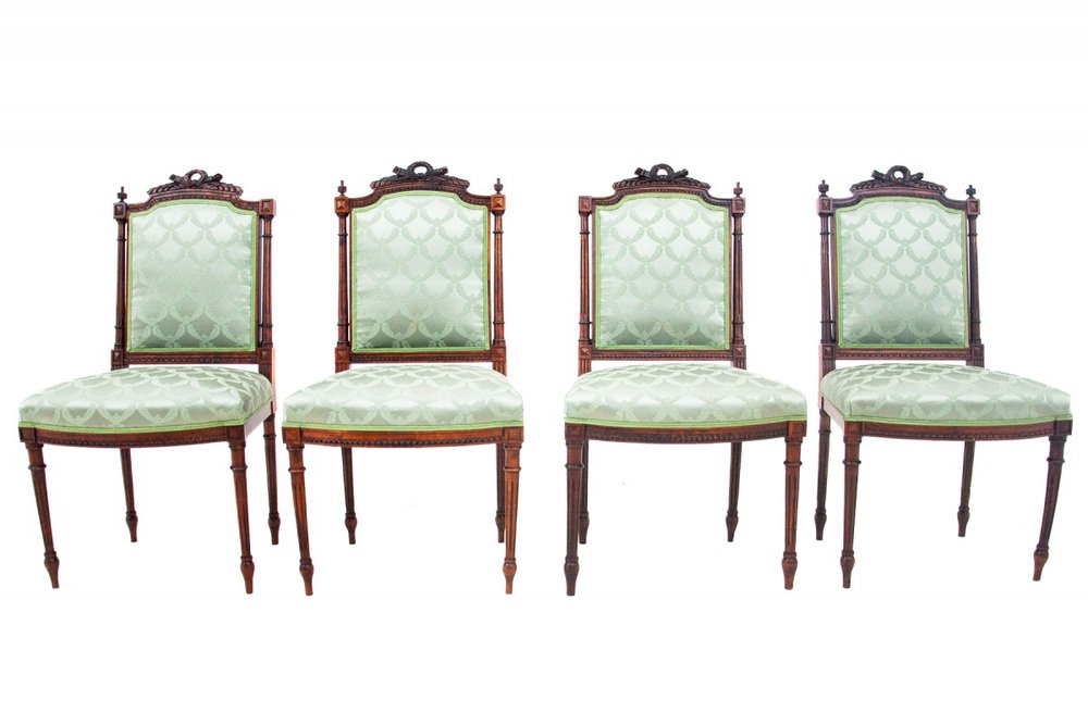 Rococo Style Chairs, France, Set of 4