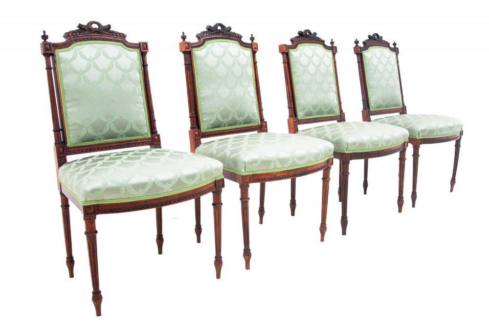 Rococo Style Chairs, France, Set of 4