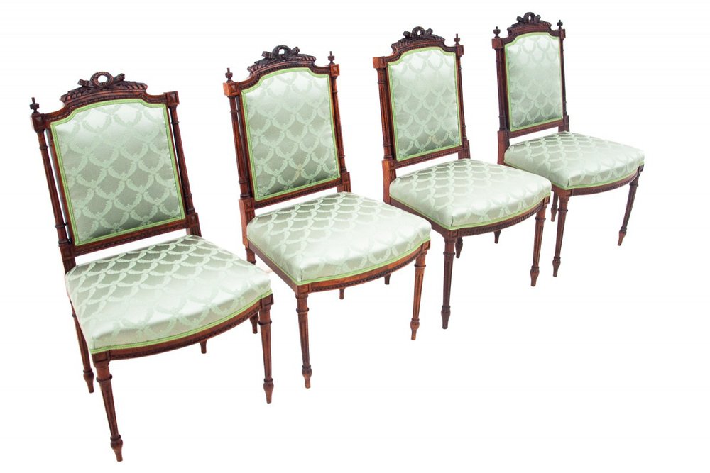 Rococo Style Chairs, France, Set of 4