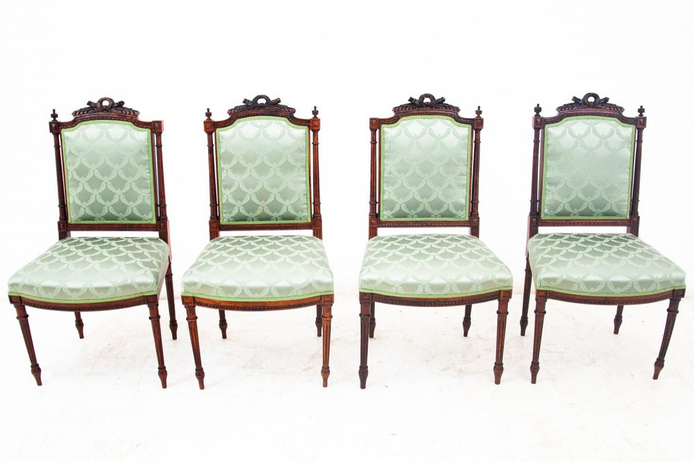 Rococo Style Chairs, France, Set of 4