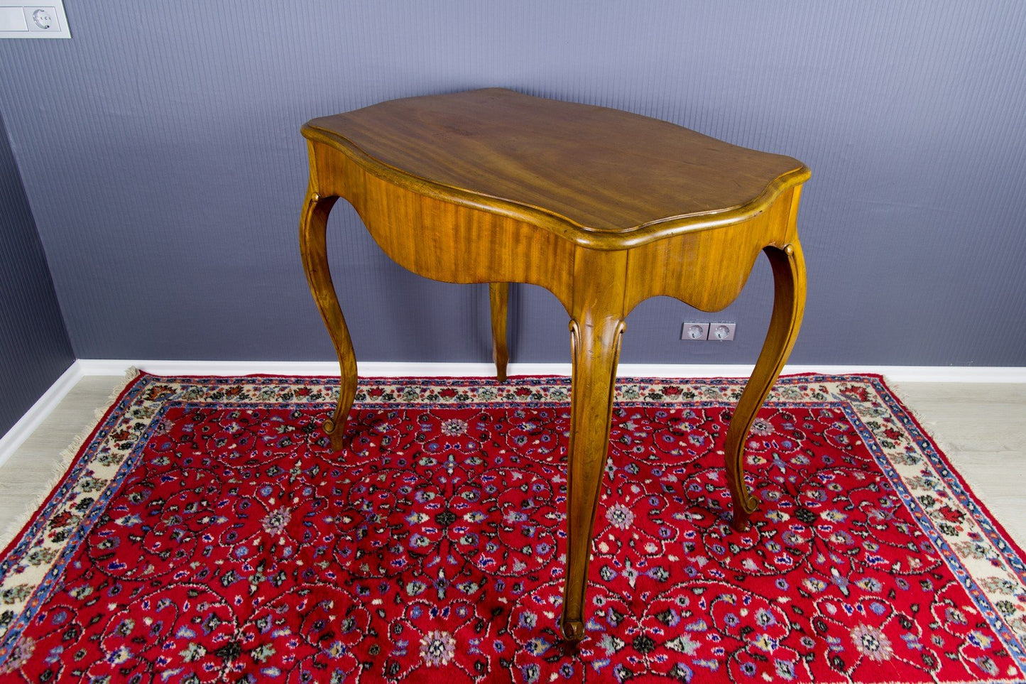 Rococo Style French Walnut Dining Table, 1930s