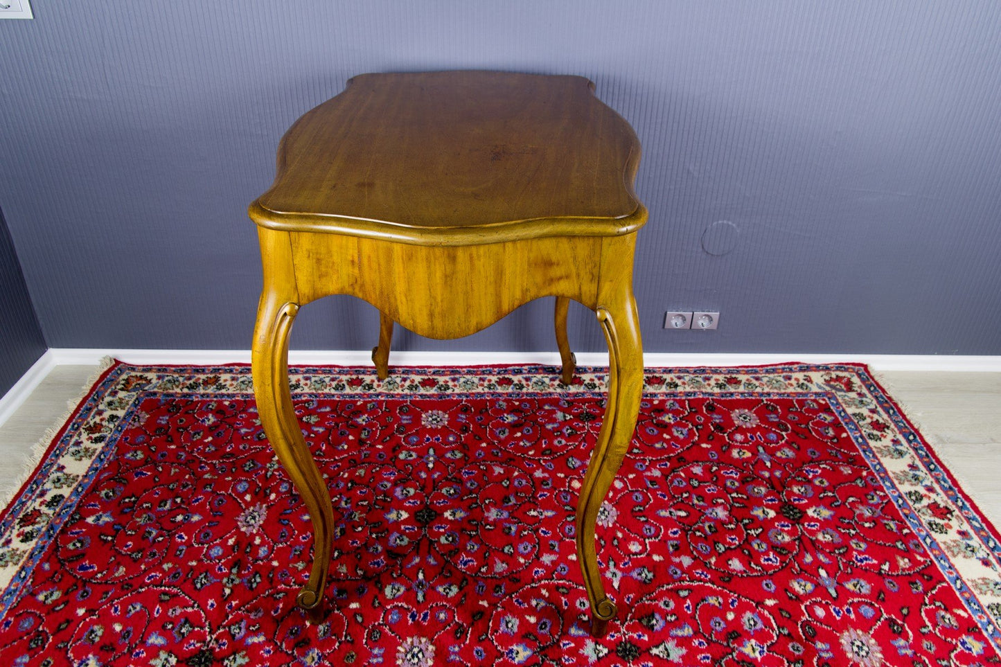 Rococo Style French Walnut Dining Table, 1930s