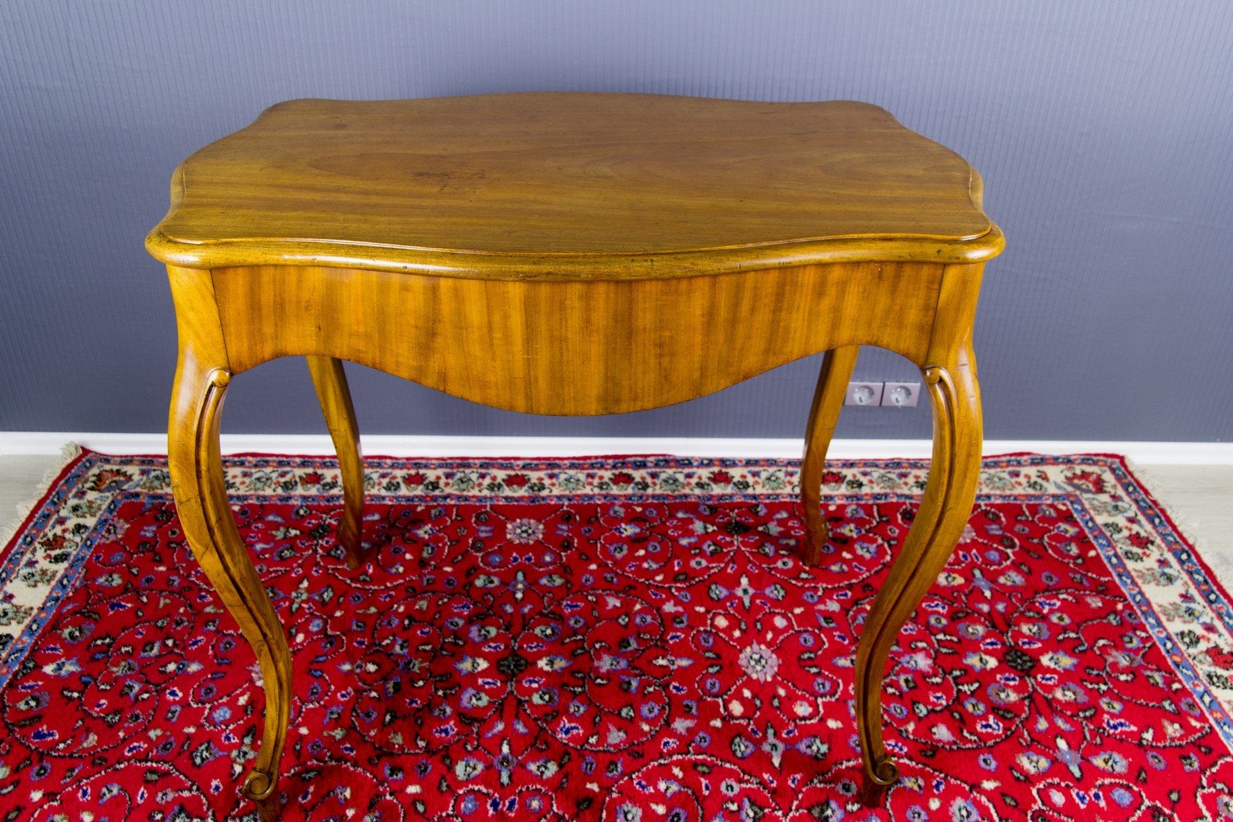 Rococo Style French Walnut Dining Table, 1930s