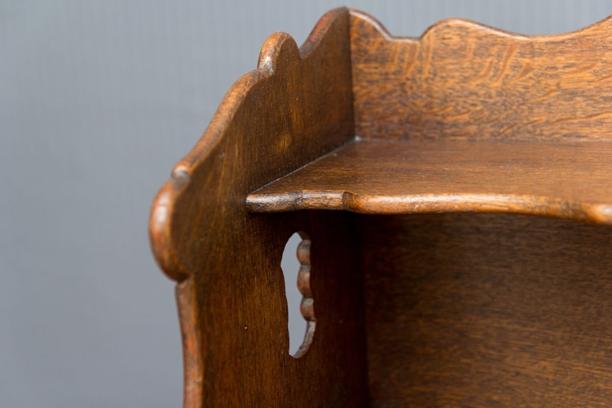 Rococo Style Oak Nightstand or Side Table, 1930s