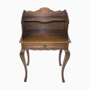 Rococo Style Oak Nightstand or Side Table, 1930s-KEG-887619