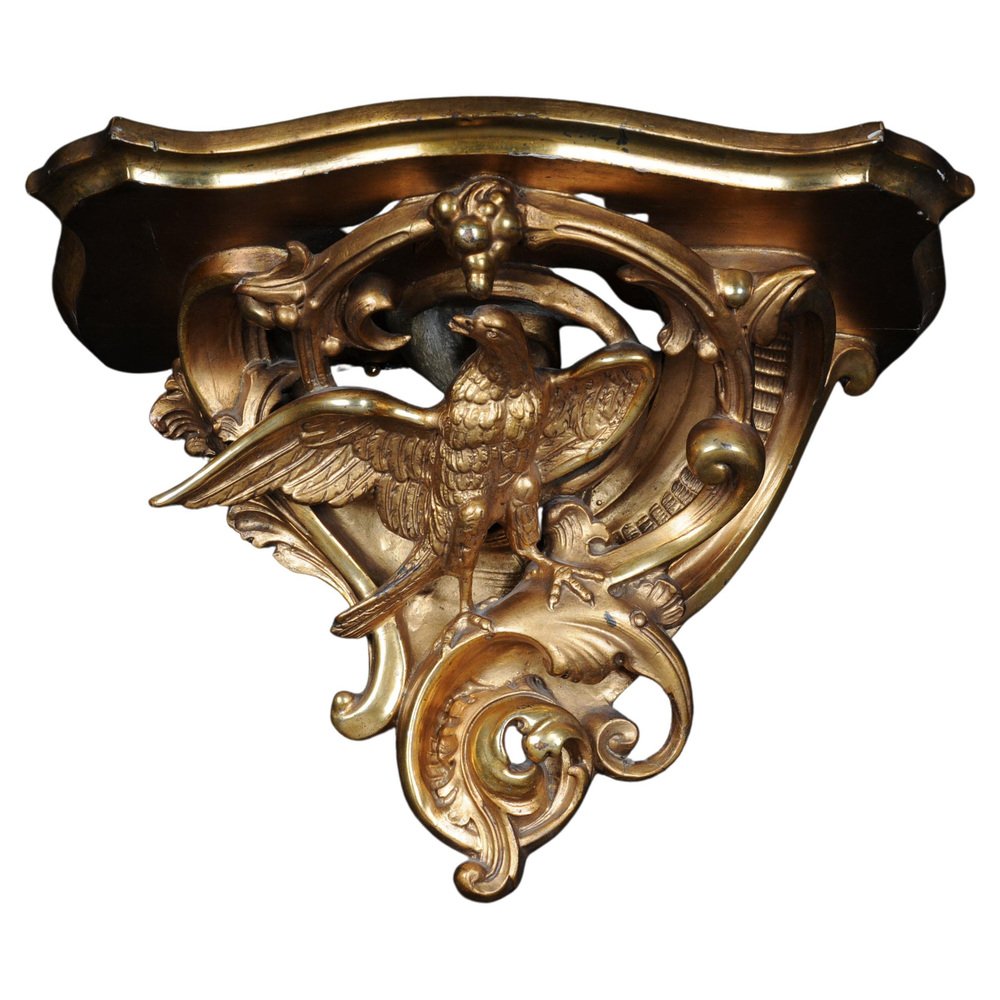 Rococo Wall Console with Eagle Motif, 1860s