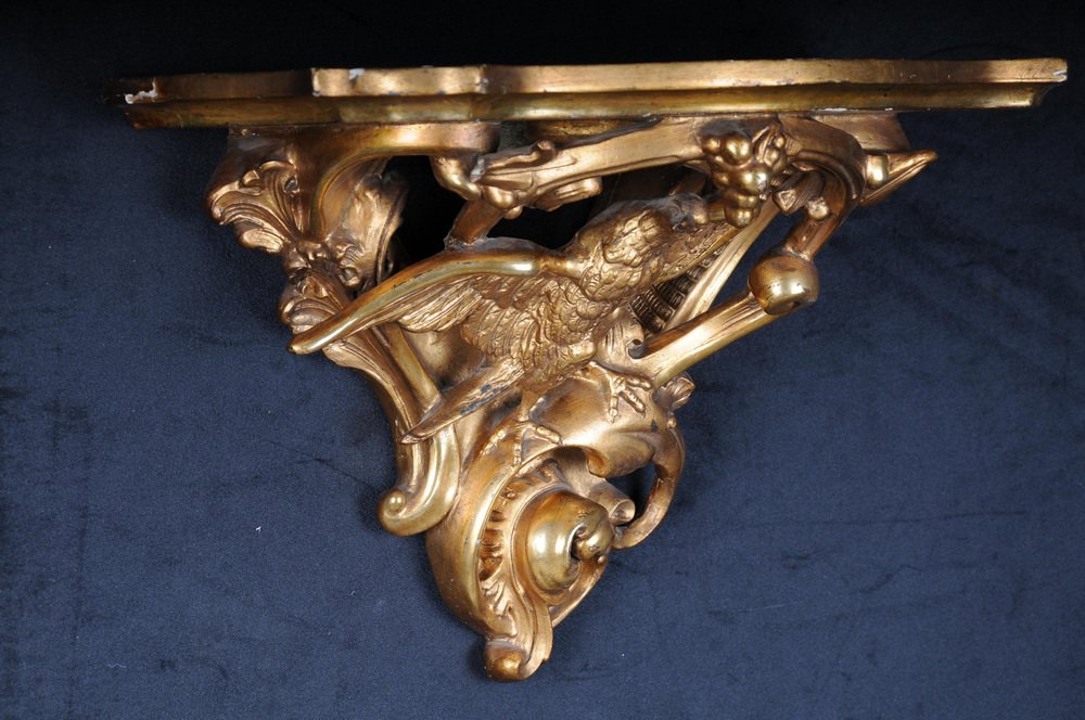 Rococo Wall Console with Eagle Motif, 1860s