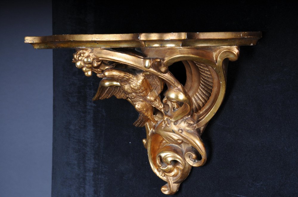 Rococo Wall Console with Eagle Motif, 1860s