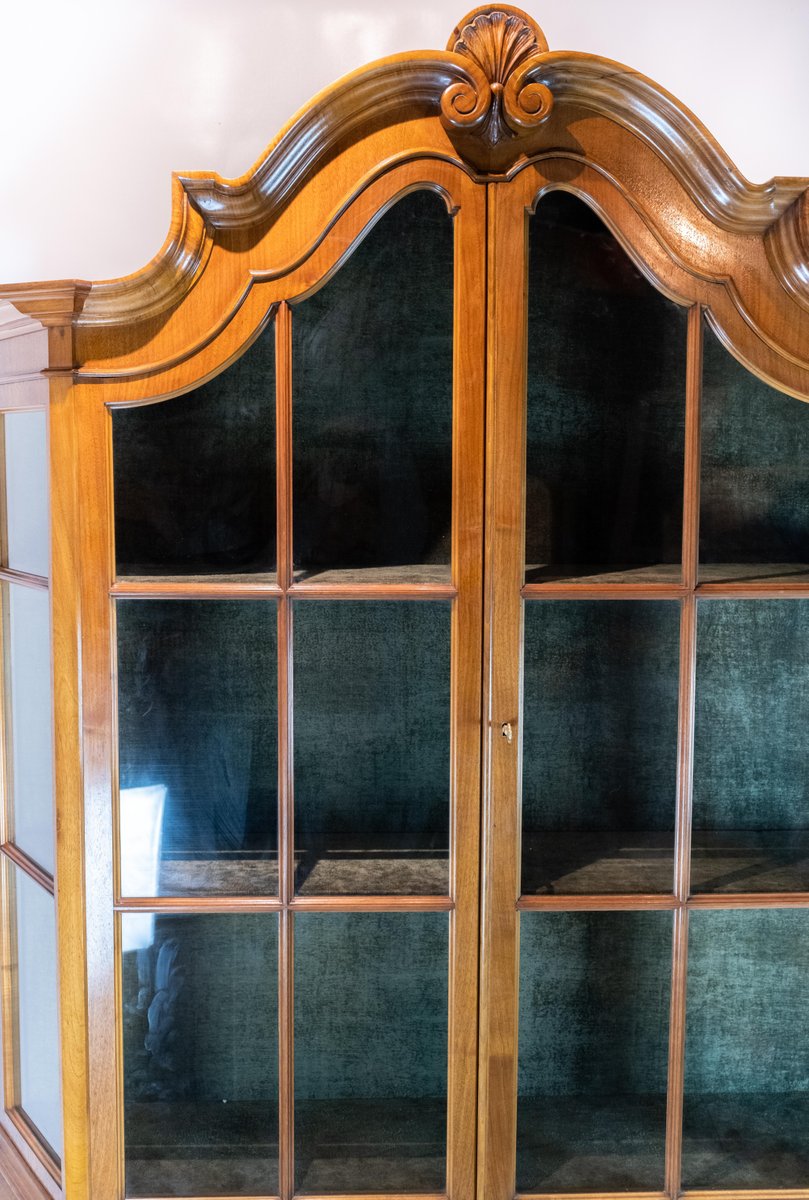 Rococo Walnut and Glass Cabinet, 1910