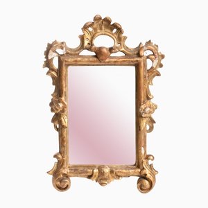 Rococo Wood Gilded Mirror with Rocaille Ornament, 18th-Century-FSD-1195719