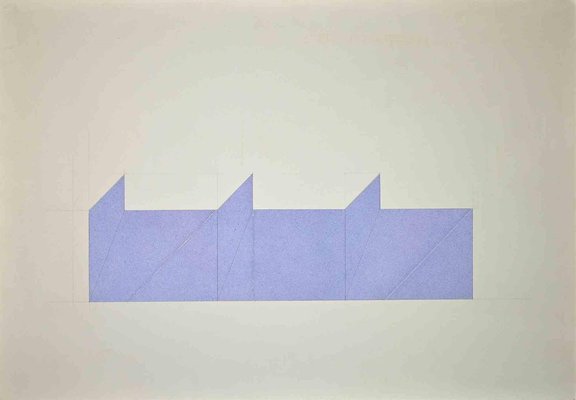 Rodolfo Aricò, Abstract Geometrical Scene, Mixed Media, 1970s-ZCI-1162843