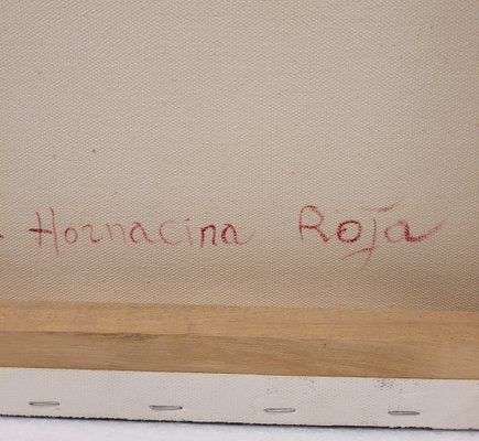 Rodríguez Quesada, Hornacina Roja, 1990s, Oil on Canvas-NUC-1720523