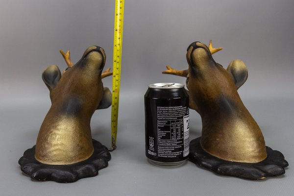 Roe Deer Made of Plaster, Germany, 1930s, Set of 2-KEG-1717717