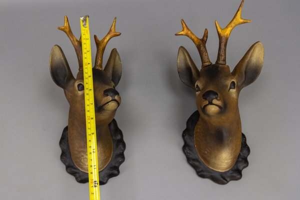 Roe Deer Made of Plaster, Germany, 1930s, Set of 2-KEG-1717717