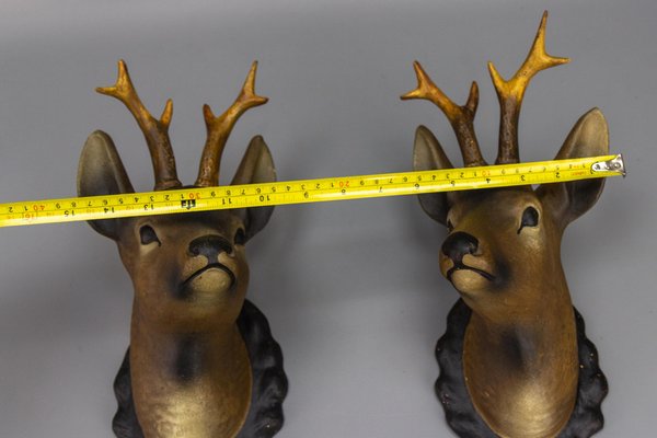 Roe Deer Made of Plaster, Germany, 1930s, Set of 2-KEG-1717717