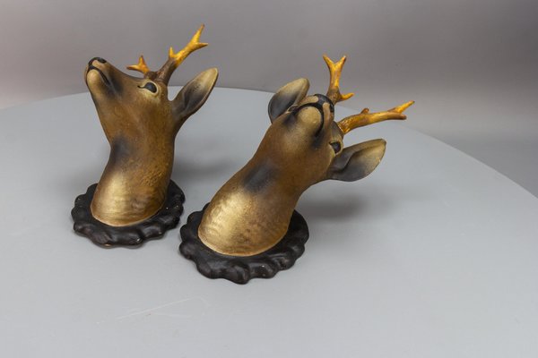 Roe Deer Made of Plaster, Germany, 1930s, Set of 2-KEG-1717717