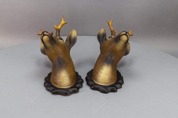 Roe Deer Made of Plaster, Germany, 1930s, Set of 2-KEG-1717717