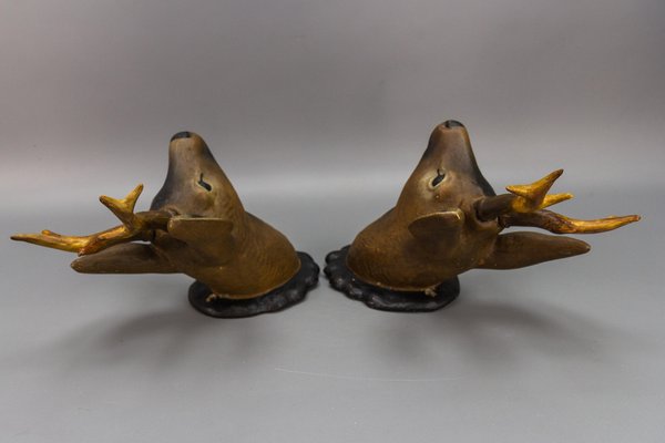 Roe Deer Made of Plaster, Germany, 1930s, Set of 2-KEG-1717717