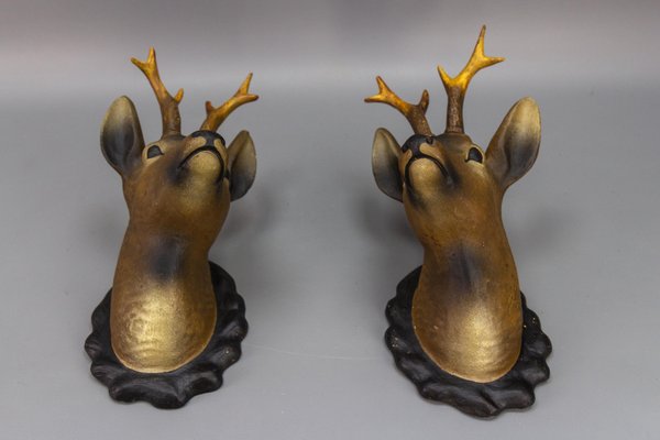 Roe Deer Made of Plaster, Germany, 1930s, Set of 2-KEG-1717717