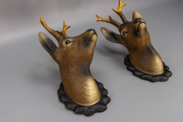 Roe Deer Made of Plaster, Germany, 1930s, Set of 2-KEG-1717717