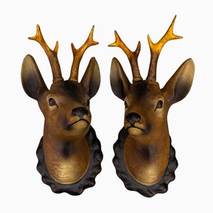 Roe Deer Made of Plaster, Germany, 1930s, Set of 2-KEG-1717717