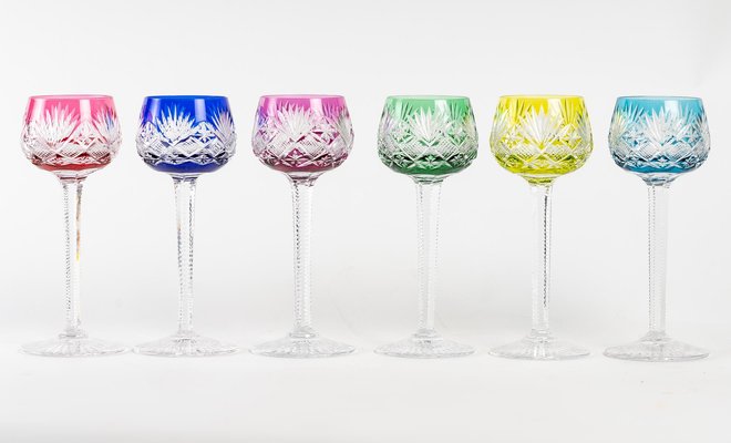 Roemers Florence Glasses in Crystal from Saint Louis, 20th Century, Set of 6-UQL-1285535