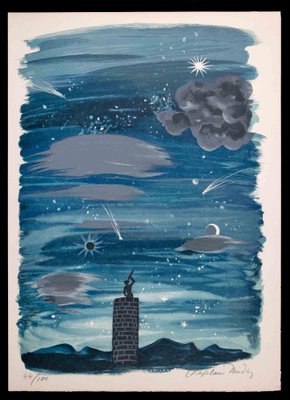 Roger Chapelain-Midy, Starry Sky, Original Lithograph, 1962-ZCI-1182935