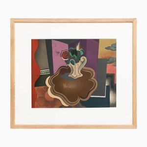 Roger De La Fresnaye La Table Louis-philippe Framed Lithograph, 1968-WM-1190576