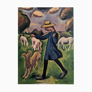 Roger de la Fresnaye, The Little Shepherdess, Lithograph, 1968-NRC-2041345