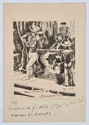 Roger Wild, Souhaits, Original Etching, Mid-20th-Century-ZCI-1249558