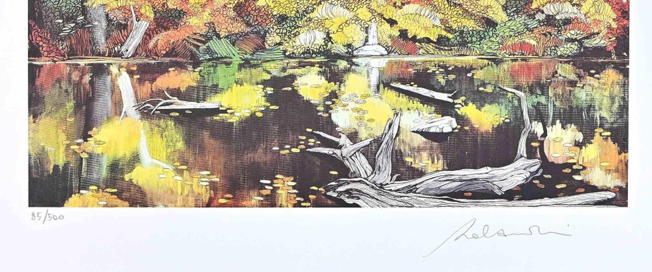 Rolandi (Maurizio Coccia), Beside The Lake, Screen Print, 1980s-ZCI-1760463