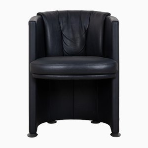 Rolf Benz Leather Armchair Blue Dark Blue Cocktail Chair-RQW-2035066