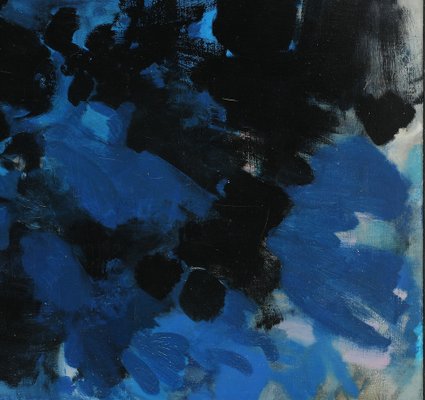 Rolf Hans, Blau-Grau-Blau, 1962, Oil on Canvas-QFT-1747164