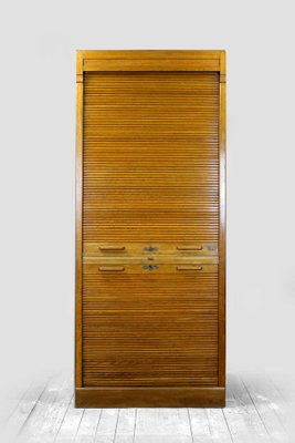 Roller Shutter Filing Cabinet from Jerry, USA, 1930s-WVS-1233675