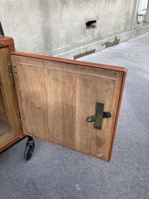 Rolling Cabinet in Leather by Jacques Adnet-VRR-1077427