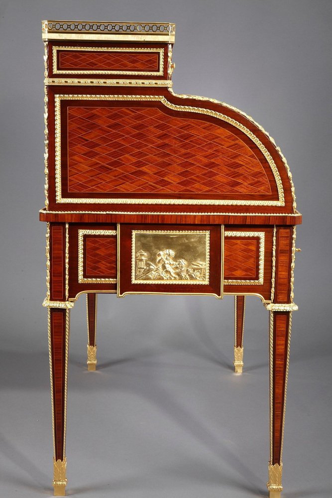 Rolltop Desk After Jean-Henri Riesener Attributed to Maison Beurdeley