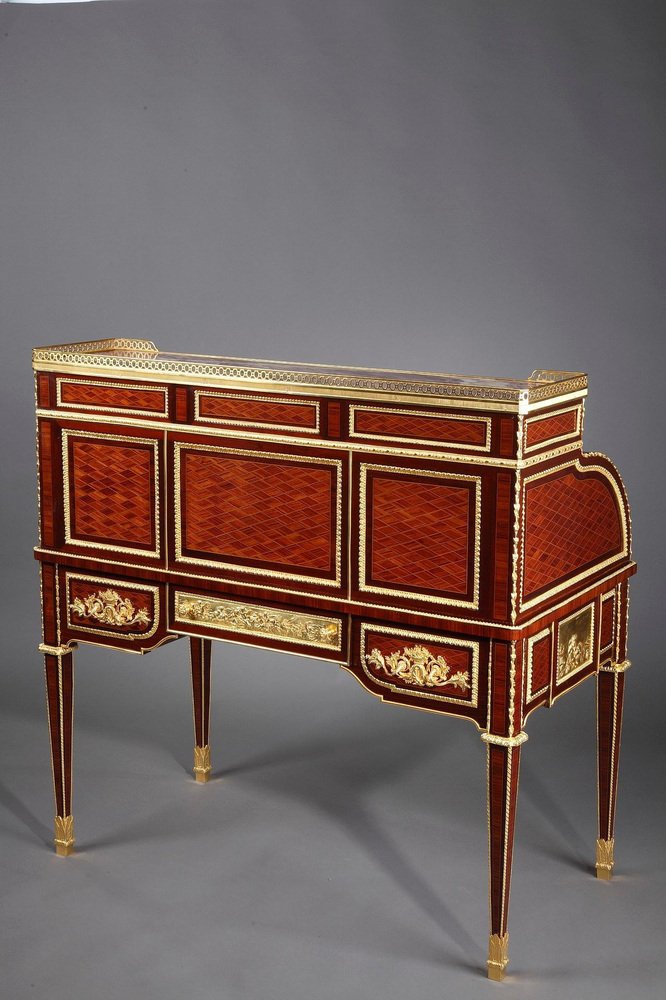 Rolltop Desk After Jean-Henri Riesener Attributed to Maison Beurdeley