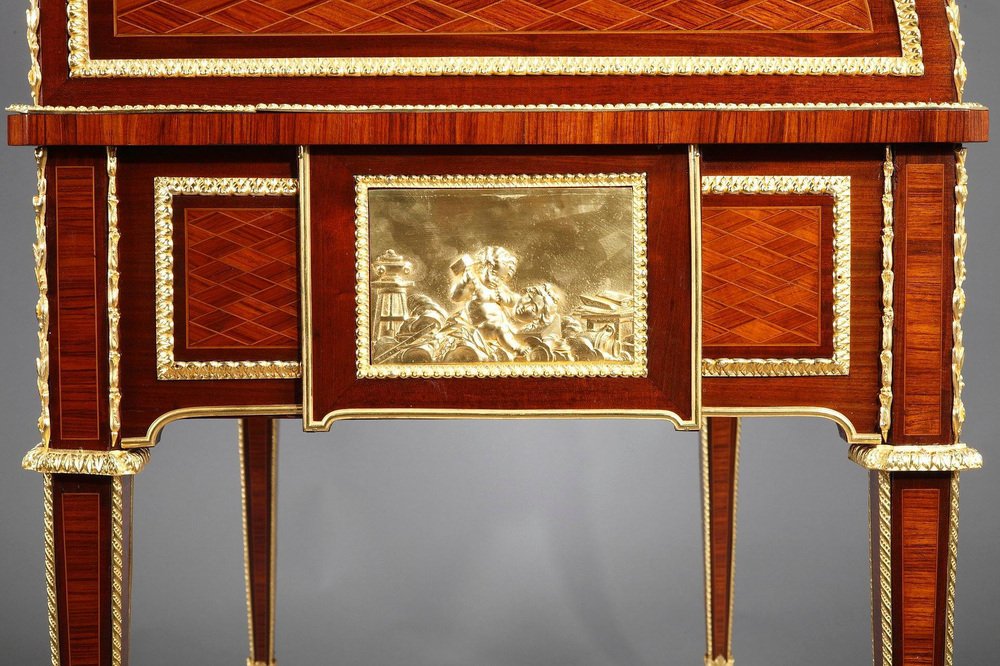 Rolltop Desk After Jean-Henri Riesener Attributed to Maison Beurdeley