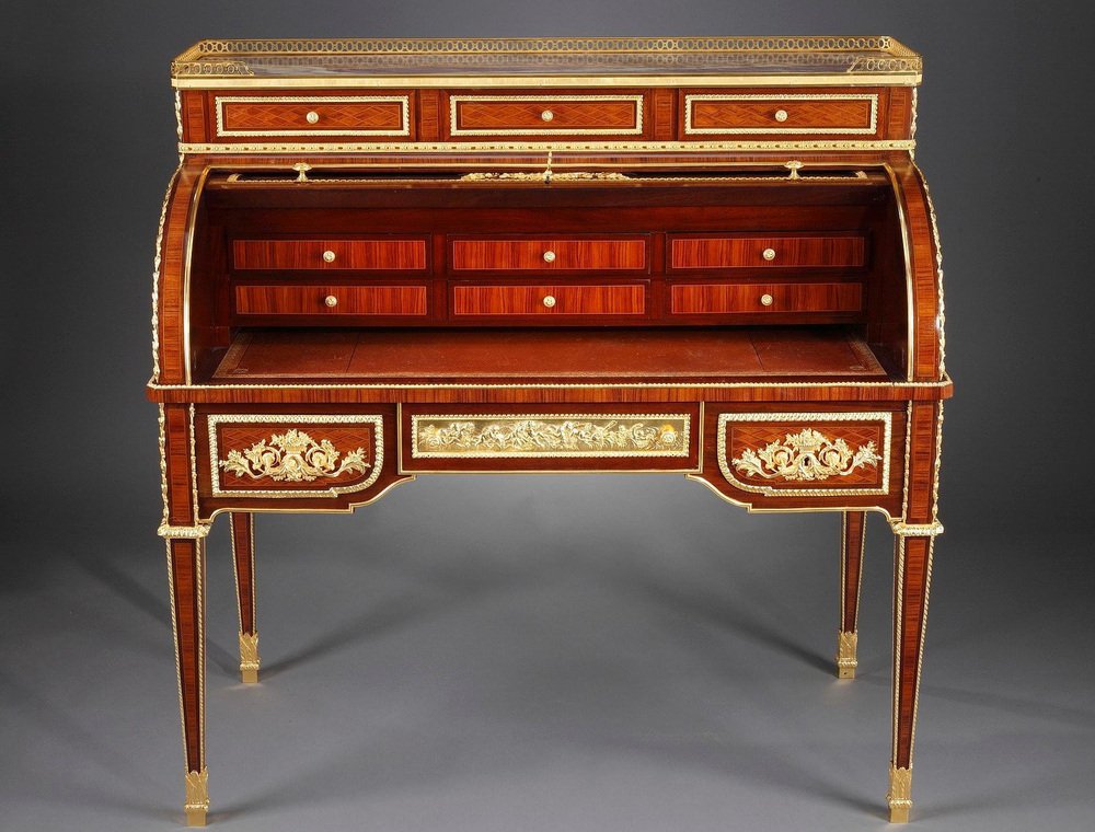 Rolltop Desk After Jean-Henri Riesener Attributed to Maison Beurdeley