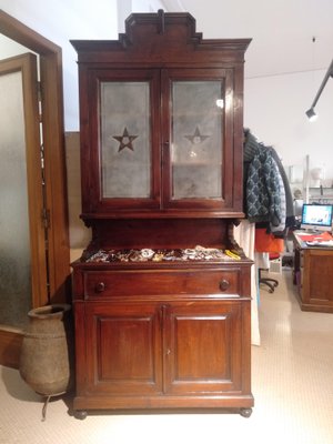 Romagna Showcase in Walnut Stained Fir, 1920s / 30s-ZFY-1193903