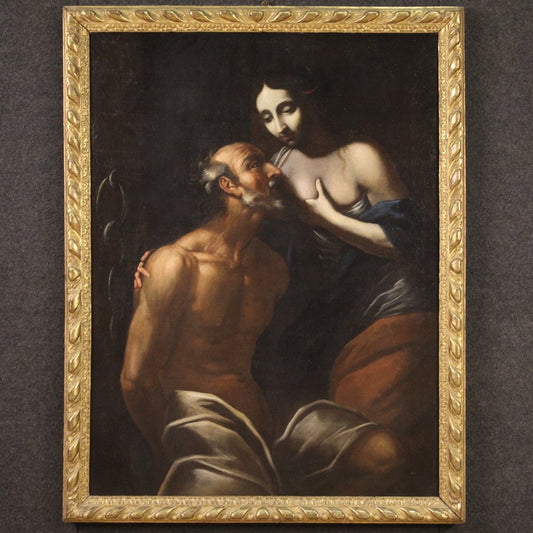 Roman Charity, 1670, Oil on Canvas, Framed