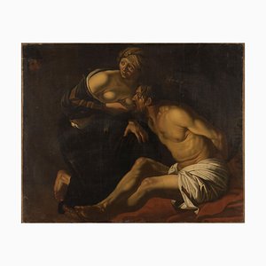 Roman Charity - Oil on Canvas After Dirck van Baburen Mid-17th Century-ZCI-756131