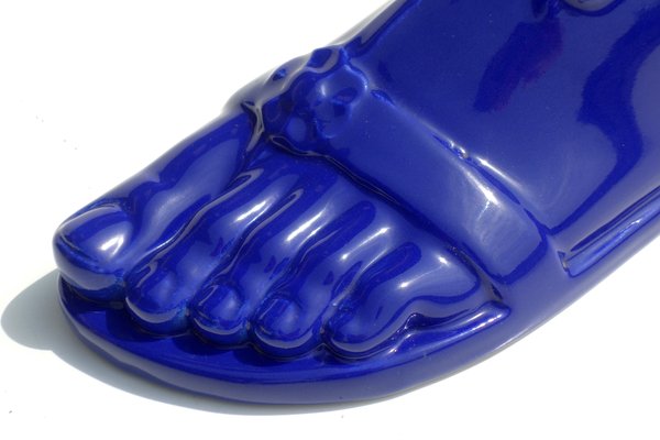 Roman Foot in Blue Pottery by Piero Fornasetti, Italy, 1960s-KGD-1072425