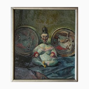 Roman Szlucha, Ningyō, 1950s, Oil on Cardboard, Framed-FSD-1311893