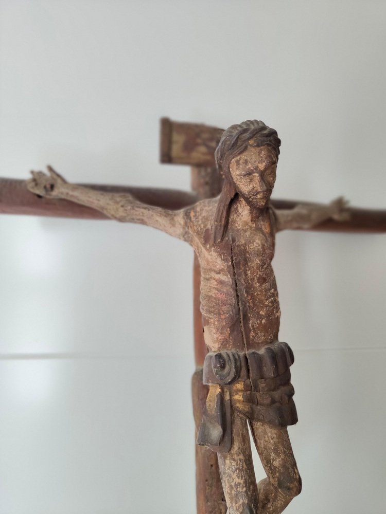 Romanesque Christ, 17th Century, Fruitwood