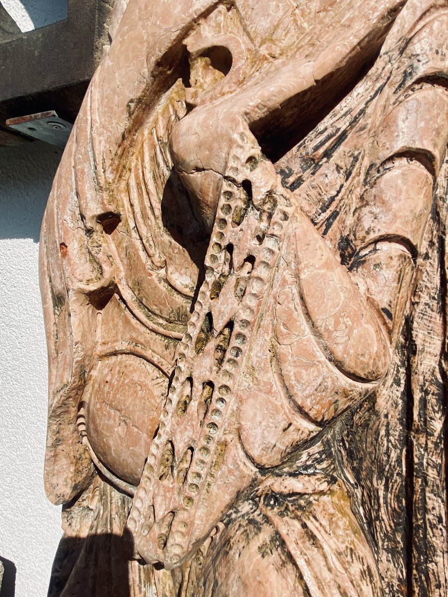 Romanesque Petrus Marmo Rosso Verona Sculpture in Stone, 1800s